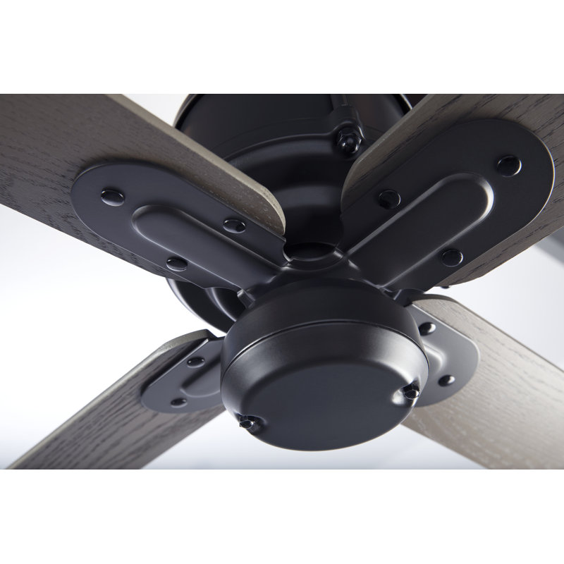 Industry Downrod Ceiling Fan, Remote Control, Dark Bronze, Graywash