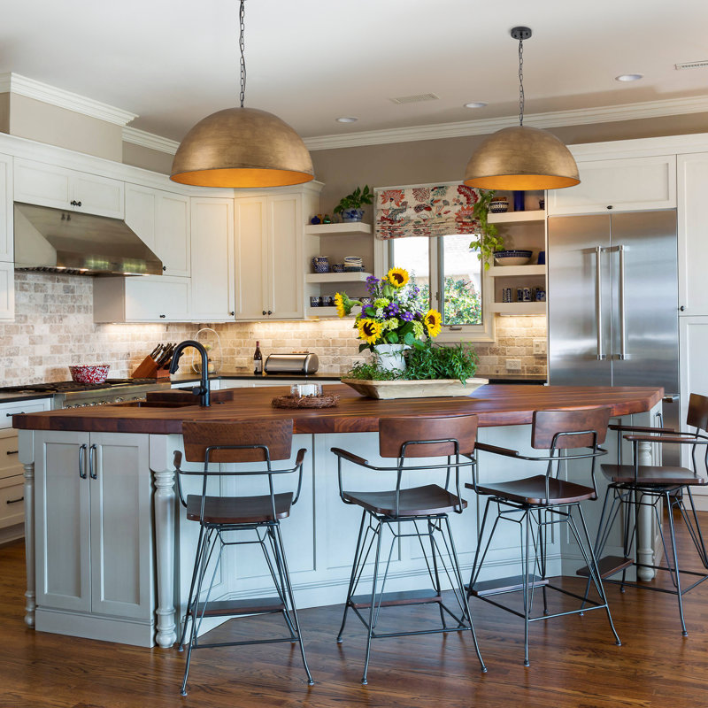 4-Light 24'' Oversized Metal Dome Pendant for Kitchen Island