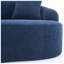 Canapé modulaire en L avec méridienne incurvée, canapé modulaire en chenille bleu marine, aucun assemblage requis, mousse à haute densité pour le salon-129098732