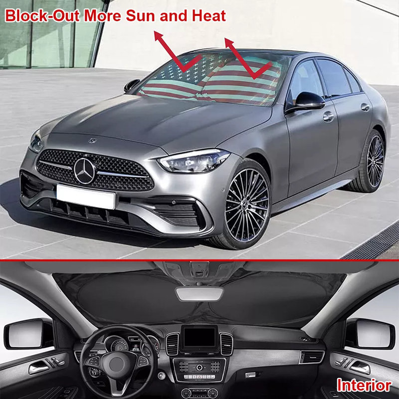 Car Front Window Windshield Sun Shade Foldable Shield Cover Visor UV-Block