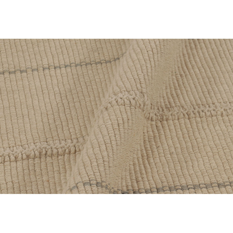 Rez Kilim Area Rug in Beige, Gray