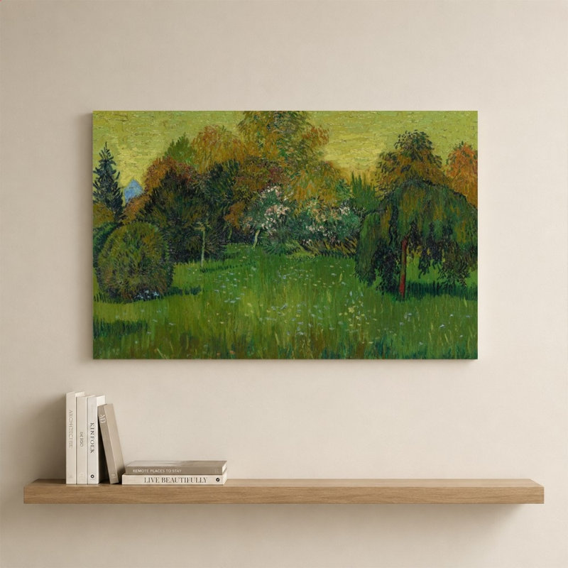 «The Poet's Garden» par Vincent Van Gogh - impression sur toile, 36" x 24" / Wrapped Canvas / Does Not Apply