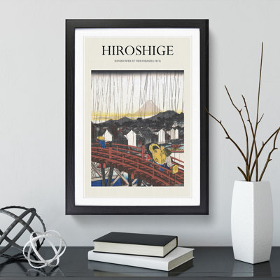 Sunshower At Nihonbashi by Utagawa Hiroshige - Single Picture Frame Print