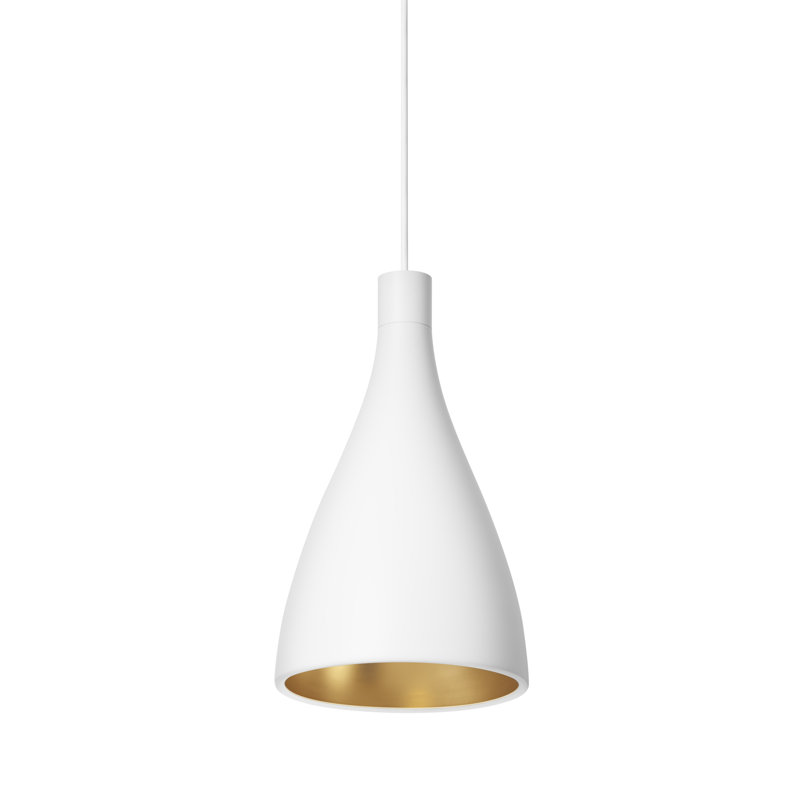 Swell String Single Pendant, White