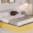 Floating Bed Frame With LED Lights & Charging Station, Metal Platform Bed, 79.9'' L X 60.2'' W X 7.9'' H. (Bed)-807564679