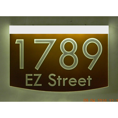 Enseigne d’adresse pour pelouse sur 2 lignes