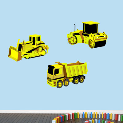 Décalcomanie murale ensemble 3 pièces camion de travail