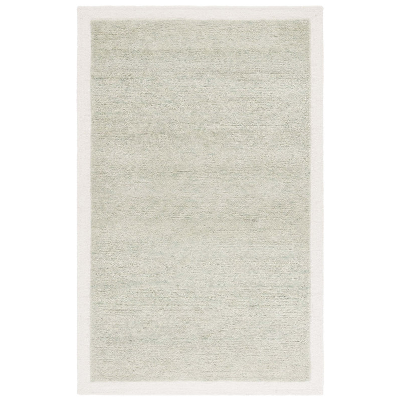 Metro Hand Tufted Wool; Cotton Solid Color Indoor Rug, Rectangle 5' x 8'