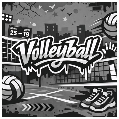 Rideaux de douche Graffiti Volleyball