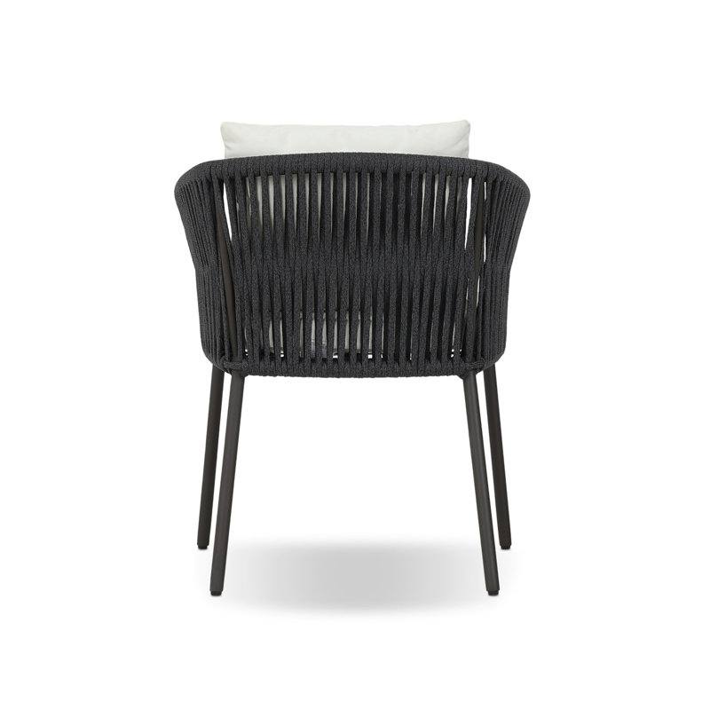 Outdoor Dining Armchair, Arashi Salt, Bronze/Dark Gray