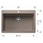 Liven SILGRANIT 33" L x 22" W Drop-In/Undermount Kitchen Sink-92284239