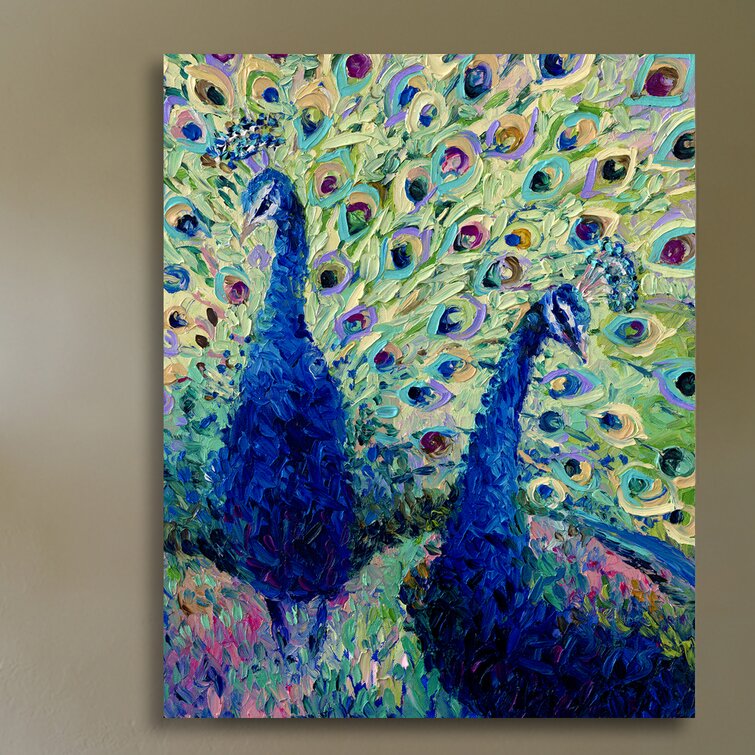 Jaxsonrea 'gemini Peacock' Painting Print On Wrapped Canvas & Reviews 