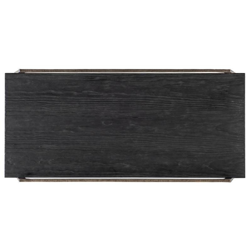 Chapman Charred Black Pine Veneer Rectangular Coffee Table