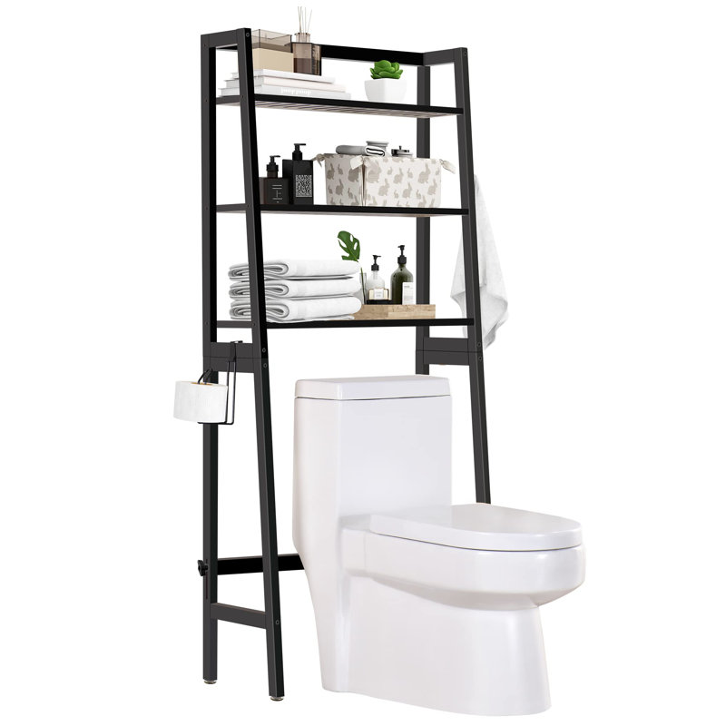 Bamboo Over The Toilet Storage Cabinet, Black