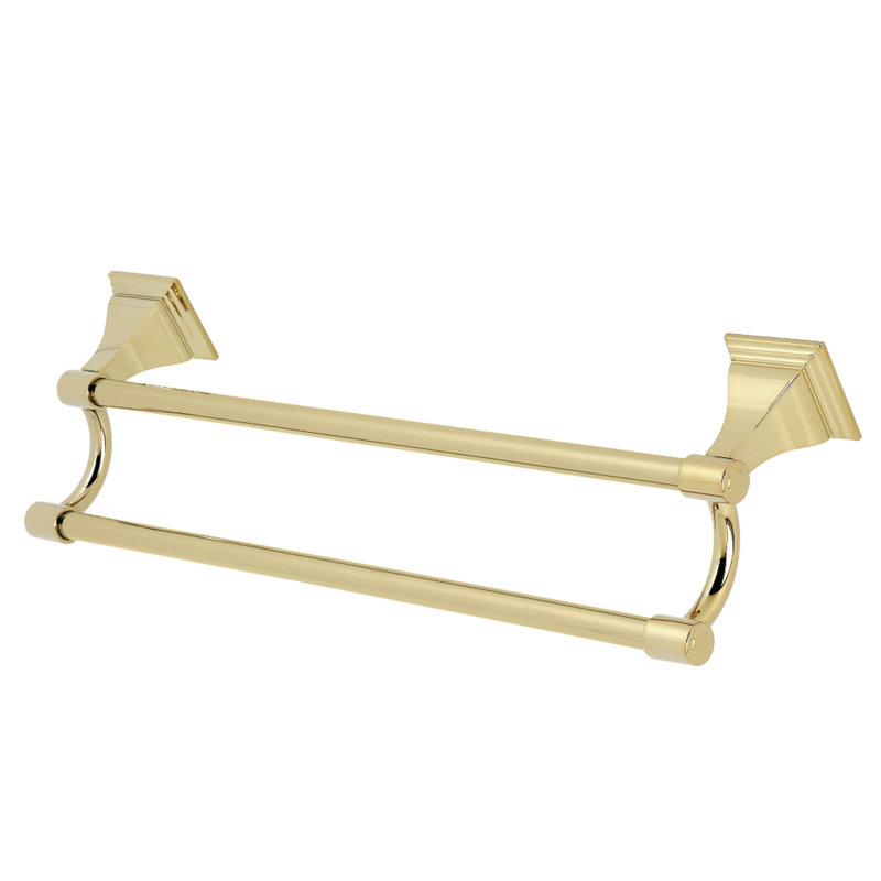 Kingston Brass Monarch Dual Towel Bar, Polished Brass
