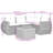 Vidaxl Garden Sofa Set Black, Cream White