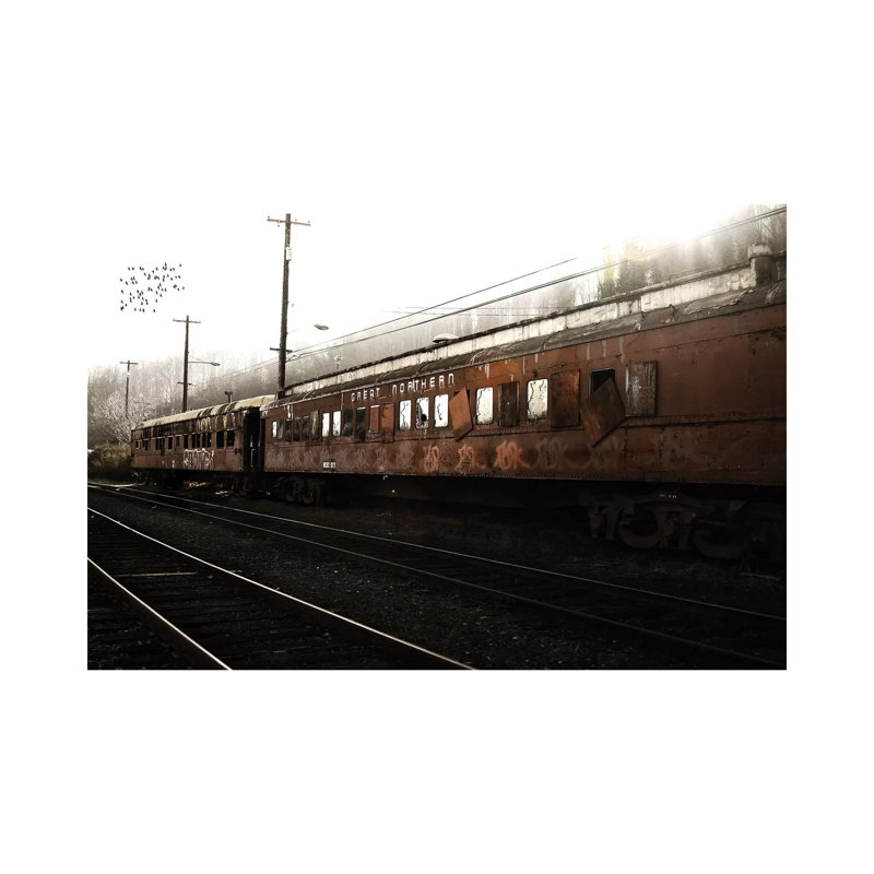 Train Birds - Print on Canvas, Wrapped Canvas, 30.48 cm H x 45.72 cm W