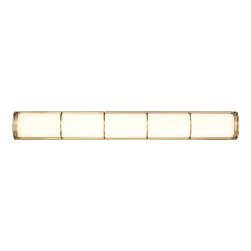 Beacon LED Bathroom Vanity Light in Warm Brass, Brass