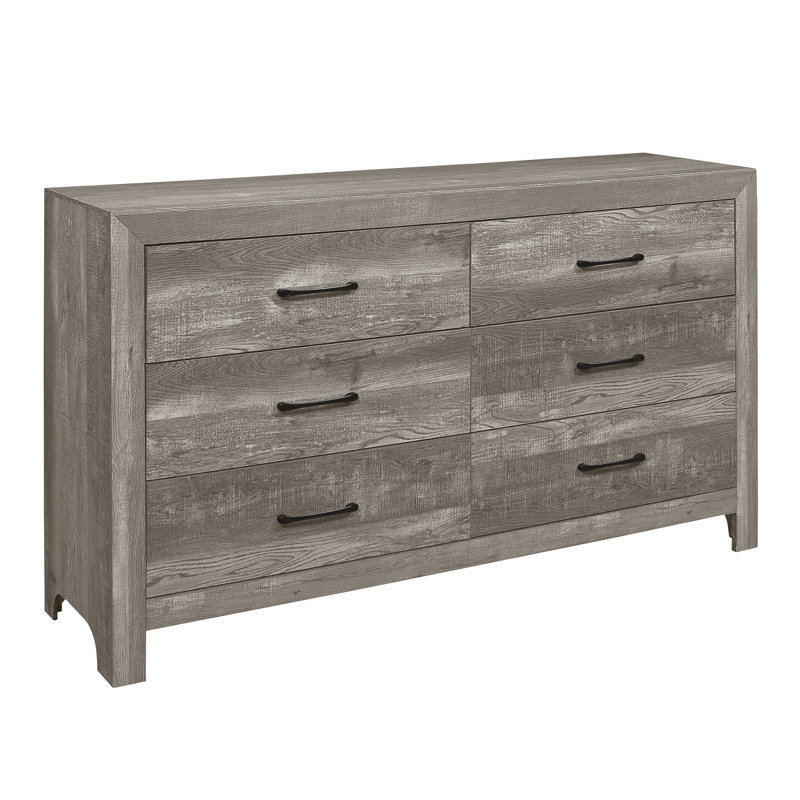 Claudette 6 - Drawer Dresser, Gray