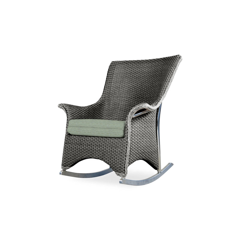 Mandalay Outdoor Rocker Chair, Amber Waves, White