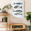 «Four Fish II», reproduction d'art sur toile tendue-730631150