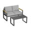 Ensemble moderne de causeuse et de table basse en aluminium pour fauteuil de conversation AllWeather-133416801