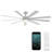 Wynd XL 9 - Blade Outdoor/ Indoor Smart Ceiling Fan with Remote Control and LED Light Kit Included, Works With Alexa and iOS / Android App-55426053