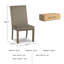 Chaise parsons en velours gris Tayshawn