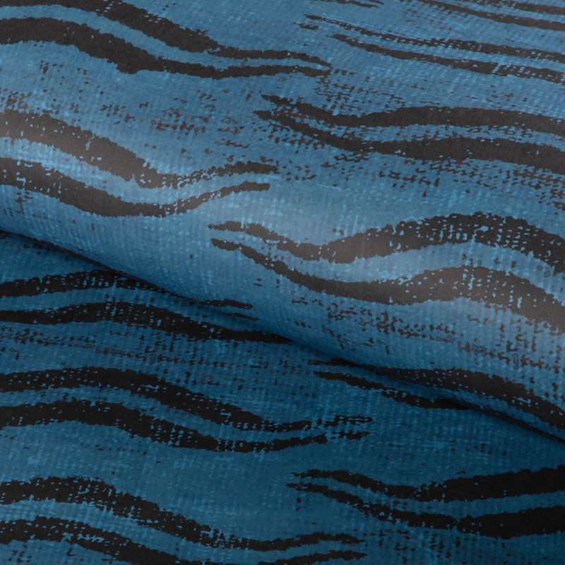 Barwick Beckett Animal Print Cellulose blend Wallpaper Roll, Azure