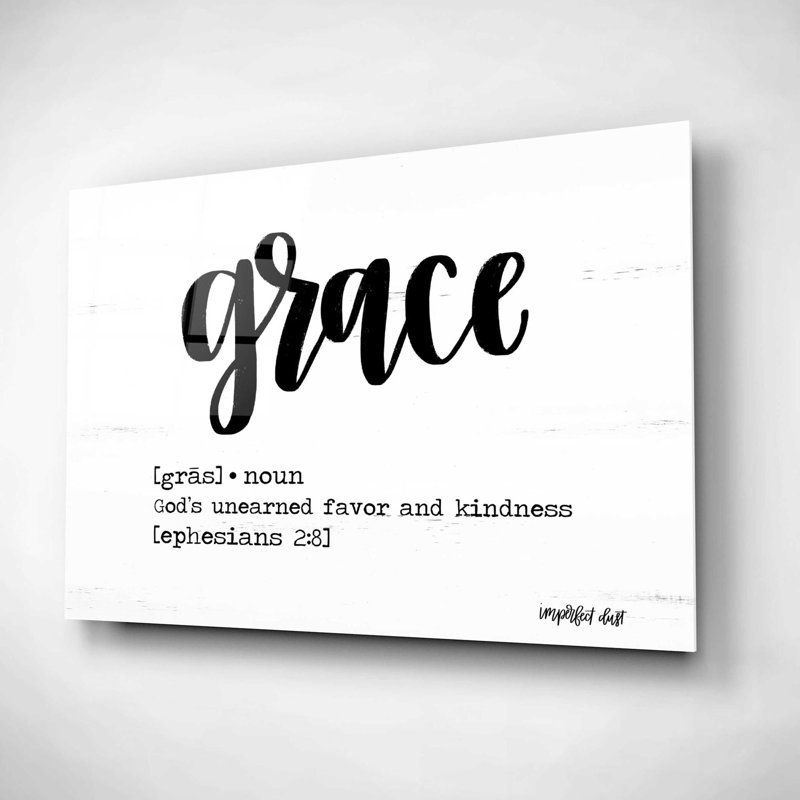 «Grace» par imperfect dust - art textuel non encadré, H 12 po x l 16 po x P 0,13 po