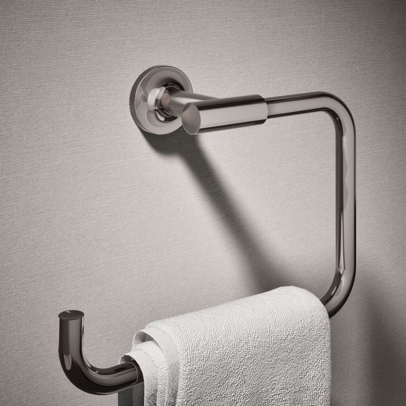 Purist® Wall Mounted Towel Ring for Bathroom, Metal Bathroom Hand Towel Ring, Vibrant Titanium