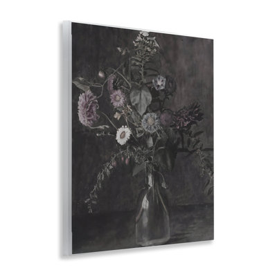 «Murky Wildflower Bouquet», art mural avec lettres et lignes