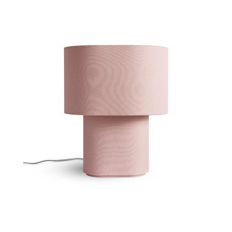 Hilla Metal Table Lamp, Blush, 21”H x 18” W x 13” D
