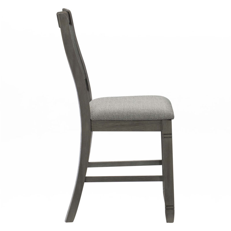 Counter Height Chairs 2Pc Set Dining Room, Antique Grey