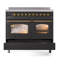 Cuisinière à induction ILVE Nostalgie II Series 40 po avec 6 éléments à induction (porte en verre)-1695305315