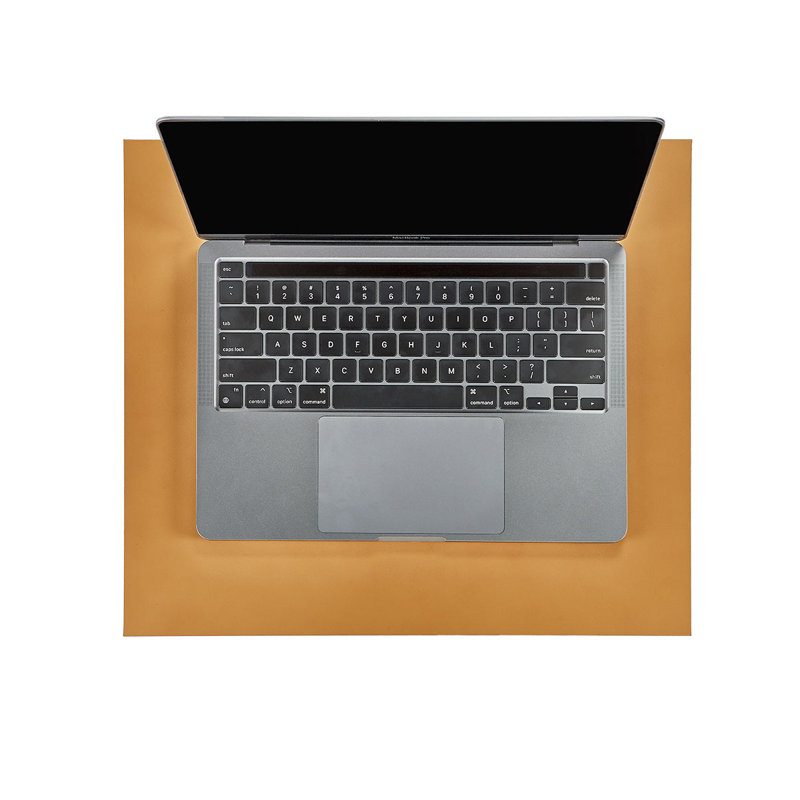 Graphic Image Portable Desk Mat, Double Sided Leather, Combo, Tan/Navy