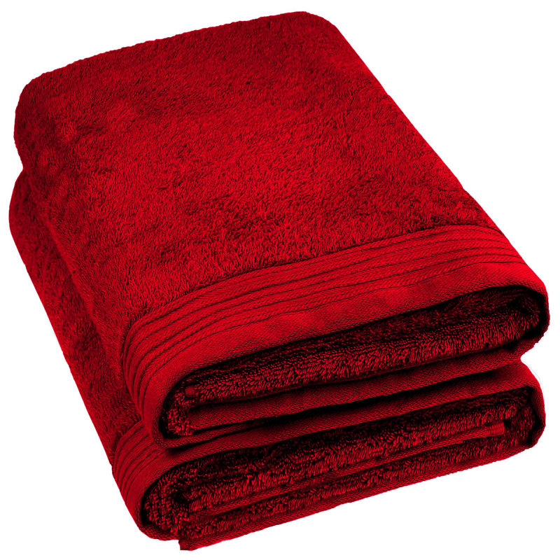 Lorena Midweight Bath Sheet, Burgundy