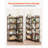 5 Tier Corner Bookshelf Tall Corner Bookcase With 4 Hooks L-Shaped Storage