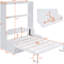 Lit grand, blanc avec coussin flexible et solution peu encombrante