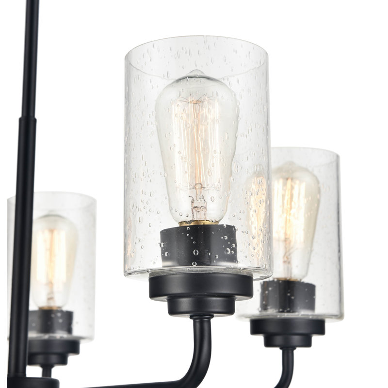 Moven 5 - Light Dimmable Classic / Traditional Chandelier, Matte Black