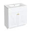 Meuble-lavabo avec lavabo en céramique, armoire autoportante avec poignées dorées et portes à fermeture douce-1754577264