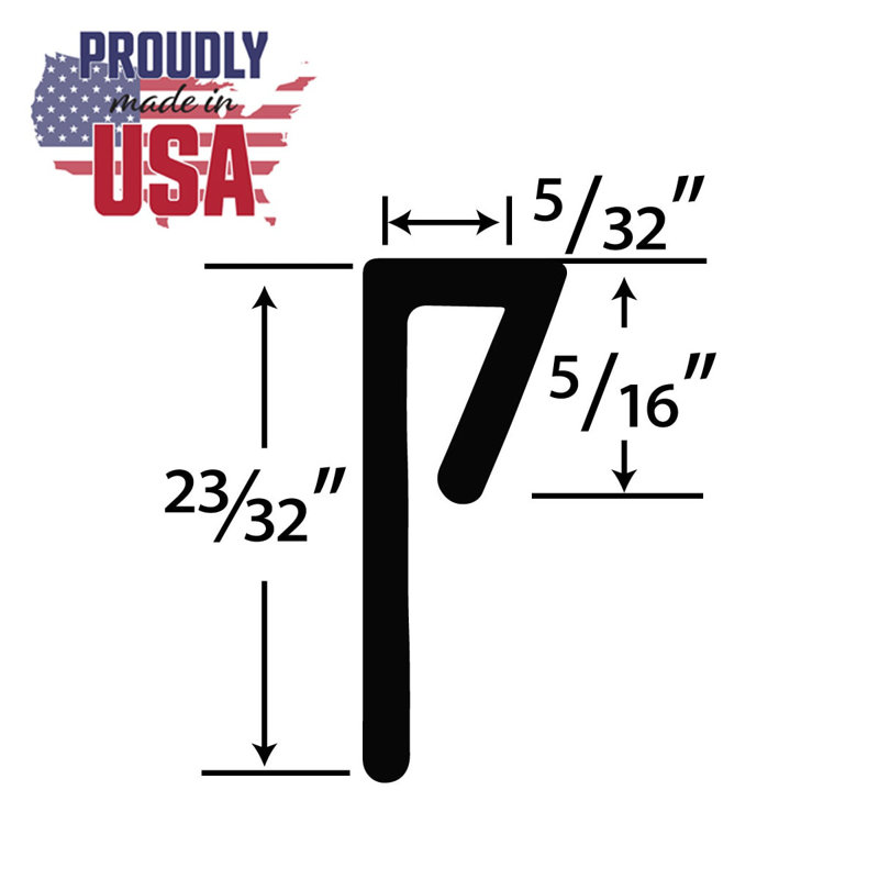1/8In Styrene | Cap Moulding | Pro Pack: (5) 96In Long Pieces, Black