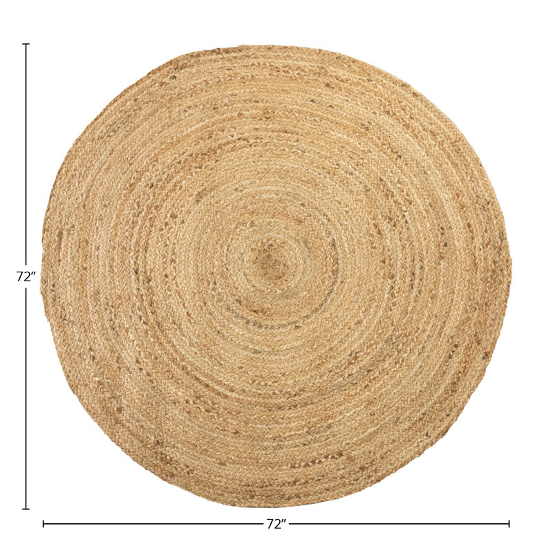 Tapis rond en jute / sisal Aliandra, Rond 6 pi