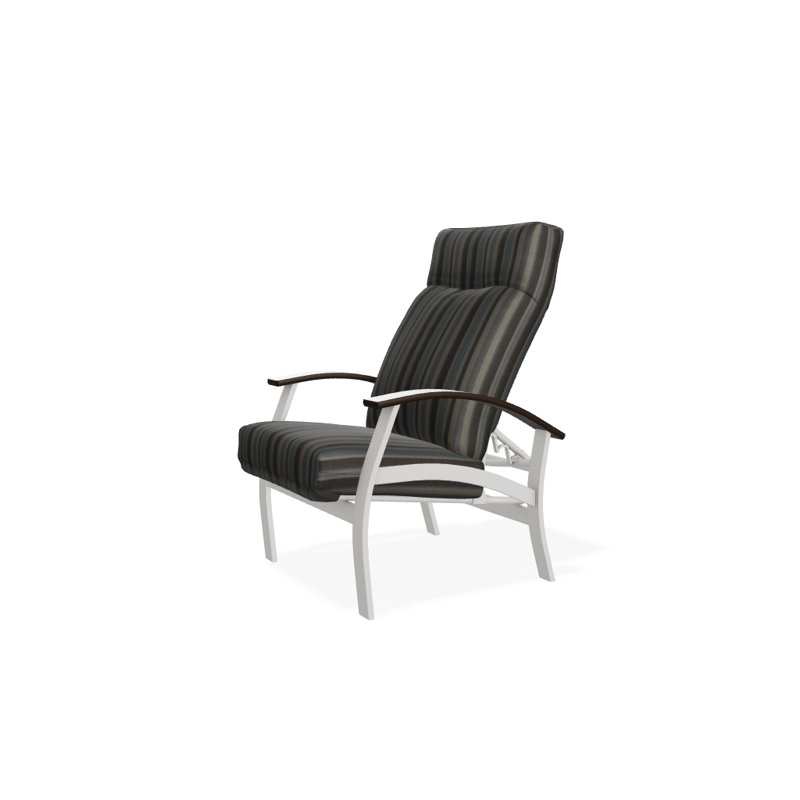 Chaise de patio inclinable avec coussins Askar, Aperçu de nuage, Neige texturée, Kona P10