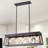 Ayling 5-Light 38" W Vintage Industrial Island Linear Chandelier with Rectangle Light Shade for Kitchen Island Dining Room-97780875