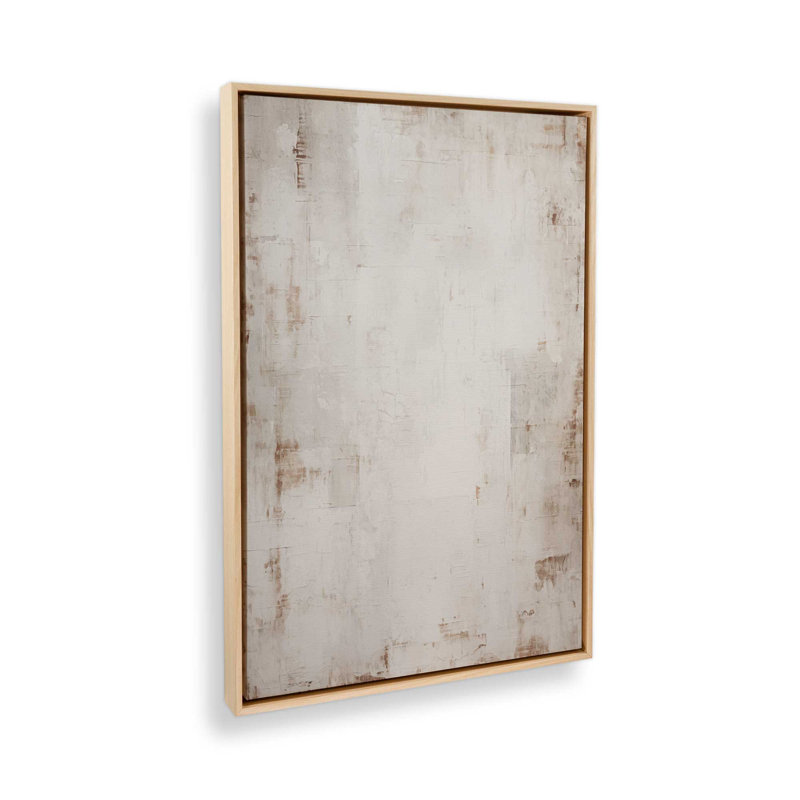 «Parchment of Time», reproduction sur toile dans un cadre argenté, 30 po x 20 po, Cadre américain en érable flottant