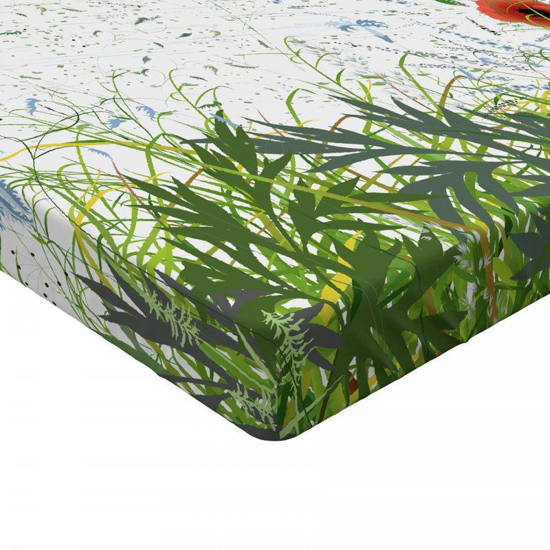 Microfiber Floral Fitted Sheet, Full Fitted Sheet