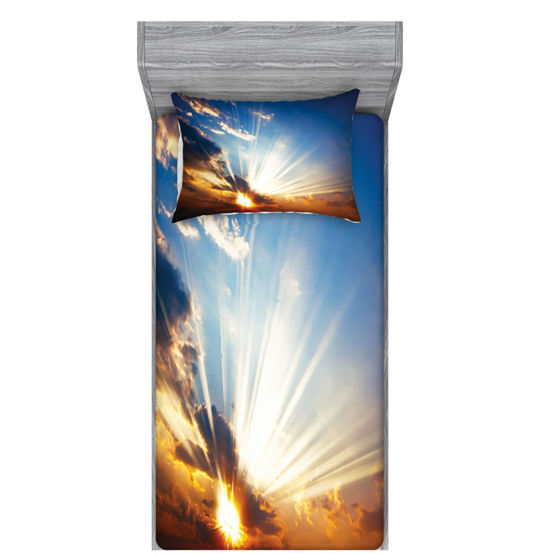 Microfiber Sheet Set, Twin Sheet Set with Fitted Sheet