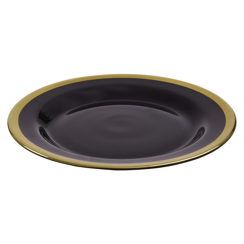 Berning 21Cm Black Glass Side Plate
