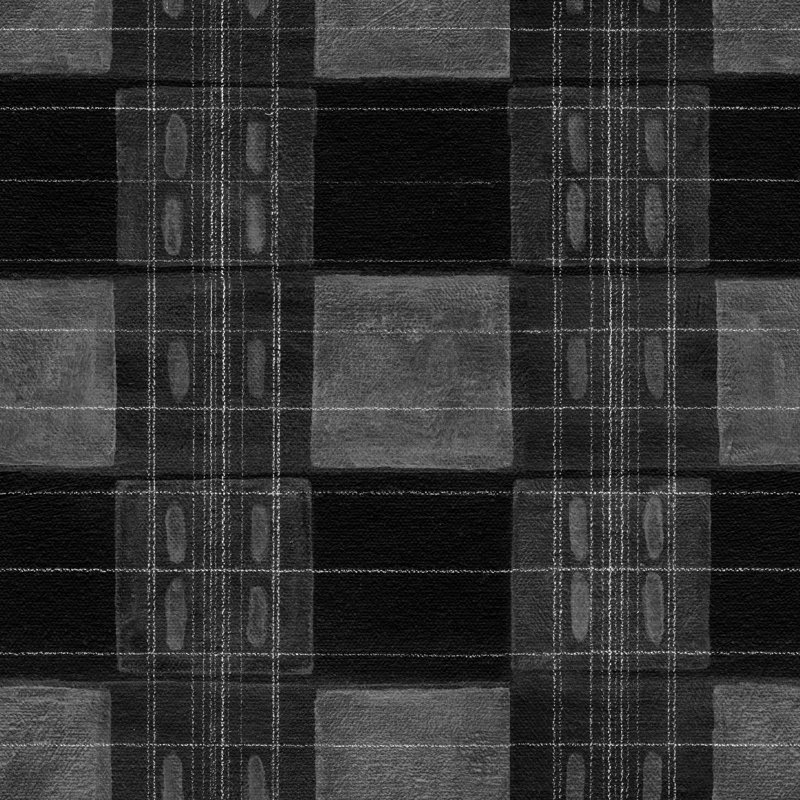 Collins Avenue Plaid Wallpaper, Black/Gray